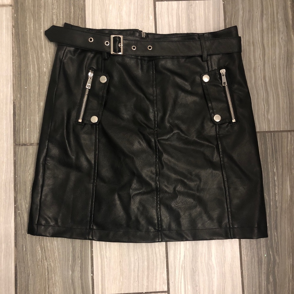 Nasty Gal detailed leather skirt!